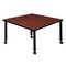 Regency Square Mobile Tables, 42 W, 42 L, 23-34 H, Wood, Metal, Cherry TB4242CHAPCBK - alternate 4